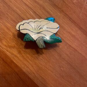 Painted Coconut Shell Pin